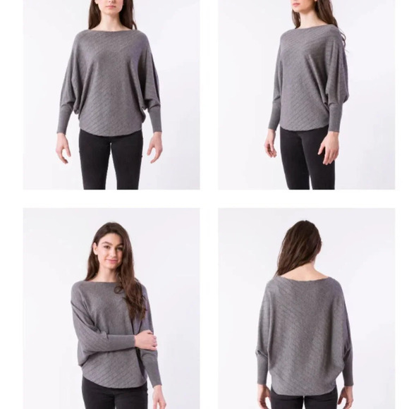 Kerisma Oversized Boat Neck 3/4 Sleeve Dolman Top - Picture 6 of 6